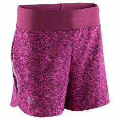 Kalenji RUN DRY WOMEN'S RUNNING SHORTS PURPLE BRUSH
