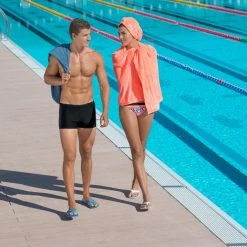 Nabaiji Tongga Pool Flip-Flops - White Blue Triathlon