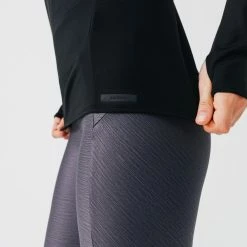 Kalenji Zip Warm Women's Long-sleeved Running T-shirt - Light Blue