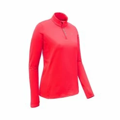 Kalenji Zip Warm Women's Long-sleeved Running T-shirt - Light Blue
