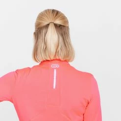 Kalenji Zip Warm Women's Long-sleeved Running T-shirt - Light Blue