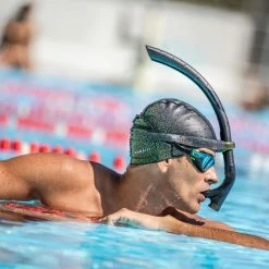 Nabaiji Swimming Front-Mounted Snorkel 500 Size L - Blue Yellow Triathlon