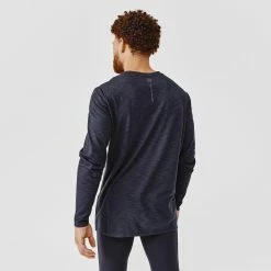 Kalenji Running Breathable Long-Sleeved T-shirt Dry+ - Black
