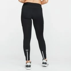 Kalenji Warm+ Running Warm Long Leggings - Black With Patterns