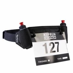 Kiprun Running Race Number And 115 Ml Bottle Holder Belt Adult