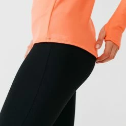 Kalenji Zip Warm Women's Long-sleeved Running T-shirt - Light Blue