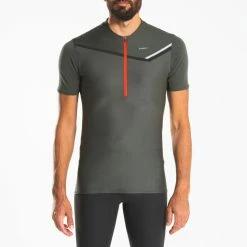 Evadict Short Sleeve Zip Trail Running T-Shirt