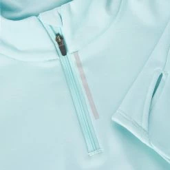 Kalenji Zip Warm Women's Long-sleeved Running T-shirt - Light Blue