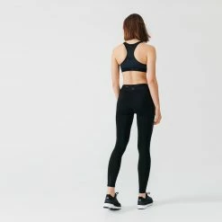 Kalenji Warm+ Running Warm Long Leggings - Black With Patterns