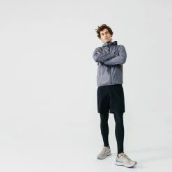 Kalenji Run Rain Running Wind And Rain Jacket - Pebble Grey