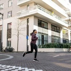 Kalenji Warm+ Running Warm Long Leggings - Black With Patterns