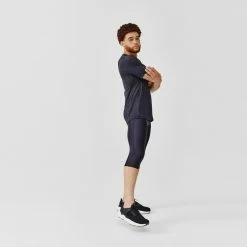 Promo ๐ Kalenji Running Breathable T-Shirt Dry+ - Black ๐ฏ 118 Kalenji Running Breathable T-Shirt Dry+ - Black