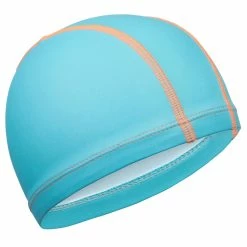 Nabaiji Plain Blue Silicone Coated Mesh Swim Cap Triathlon
