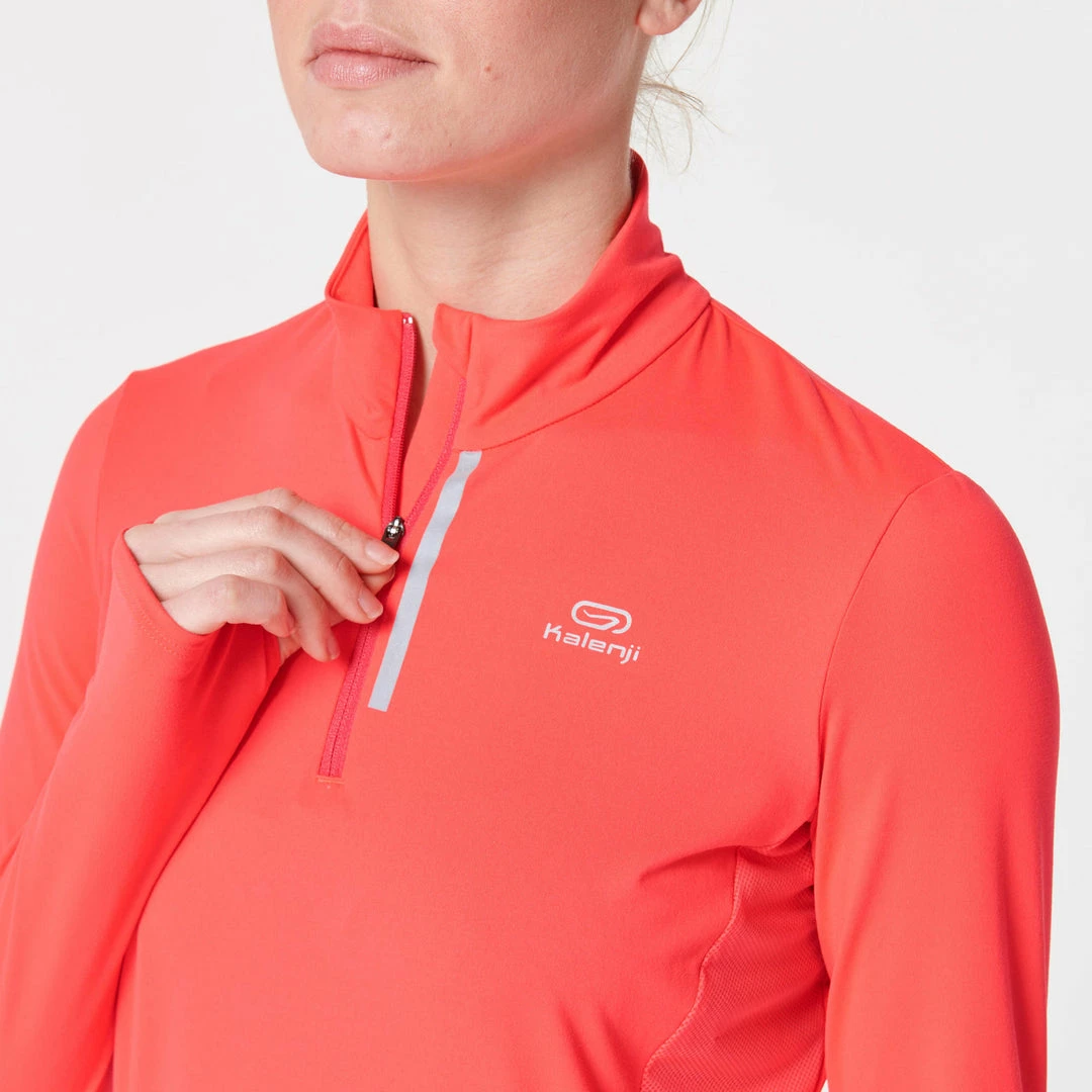 Kalenji Women's Running Long-Sleeved Shirt Zip Run Dry+
