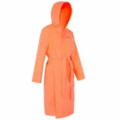 Watko Women's Microfiber Pool Bathrobe With Hood, Pockets And Belt