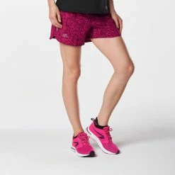 Kalenji RUN DRY WOMEN'S RUNNING SHORTS PURPLE BRUSH