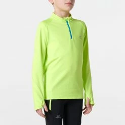 Kalenji Essential, Long-Sleeved Athletic Jersey, Kids' Running